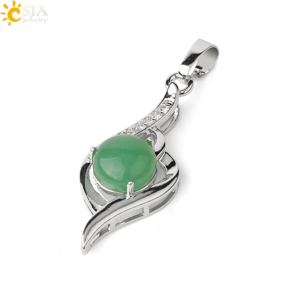 Wholesale Minimalist Heart Shaped Natural Crystal Stone And Zircon Silver Clavicle Pendant Necklace