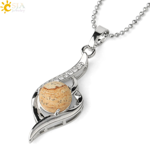 Wholesale Minimalist Heart Shaped Natural Crystal Stone And Zircon Silver Clavicle Pendant Necklace