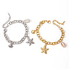 Wholesale Minimalist Jewelry Stainless Steel Electroplated Geometric Animals Starfish Shell Conch Bracelet For Women