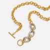 Wholesale Minimalist Light Luxury Geometric Stainless Steel Electroplated Necklace For Women