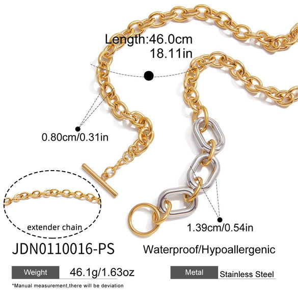 Wholesale Minimalist Light Luxury Geometric Stainless Steel Electroplated Necklace For Women
