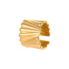 Wholesale Minimalist Light Luxury Stainless Steel Open Ring With Vertical Line Texture And Electroplating For Women