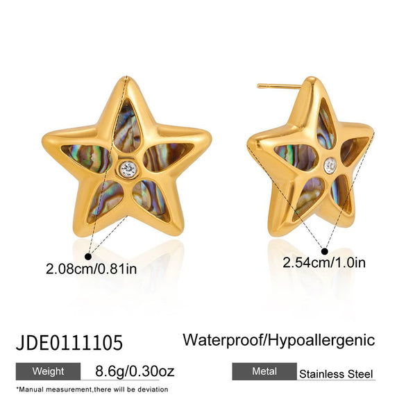Wholesale Minimalist Marine Life Pattern Electroplated Stainless Steel And Titanium Steel Earrings And Necklaces For Women