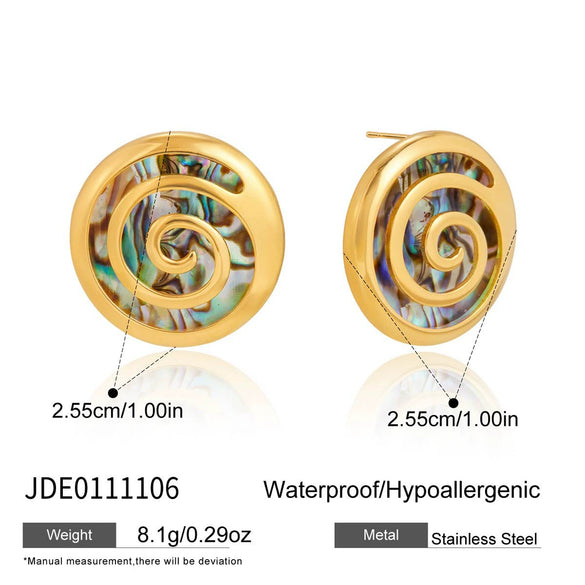 Wholesale Minimalist Marine Life Pattern Electroplated Stainless Steel And Titanium Steel Earrings And Necklaces For Women