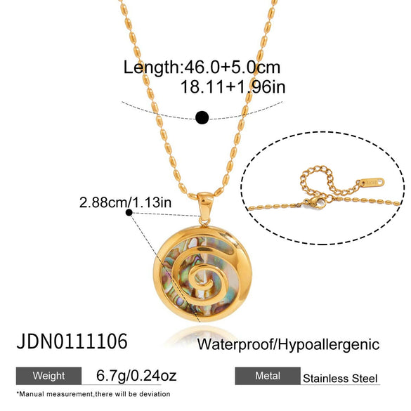 Wholesale Minimalist Marine Life Pattern Electroplated Stainless Steel And Titanium Steel Earrings And Necklaces For Women