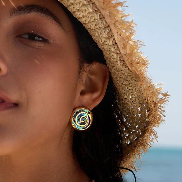 Wholesale Minimalist Marine Life Pattern Electroplated Stainless Steel And Titanium Steel Earrings And Necklaces For Women