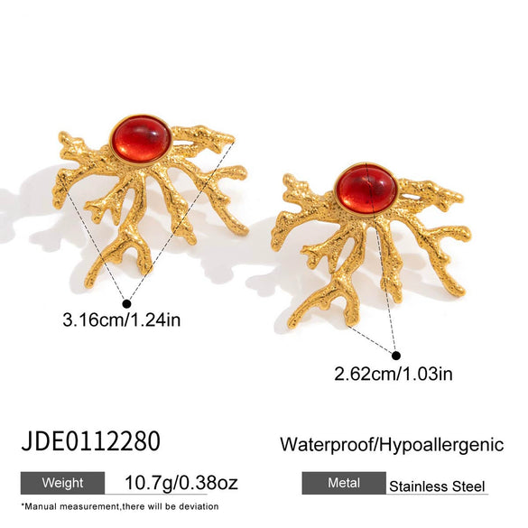Wholesale Minimalist Marine Life Pattern Stainless Steel And Titanium Steel Electroplated Earrings And Necklaces For Women
