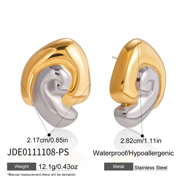 Wholesale Minimalist Marine Life Pattern Stainless Steel And Titanium Steel Electroplated Hand Jewelry And Earrings For Women