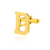 Wholesale Minimalist Men's Stainless Steel Clothing Cufflinks With Letters And Electroplating