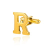 Wholesale Minimalist Men's Stainless Steel Clothing Cufflinks With Letters And Electroplating