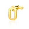 Wholesale Minimalist Men's Stainless Steel Clothing Cufflinks With Letters And Electroplating