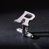 Wholesale Minimalist Men's Stainless Steel Clothing Cufflinks With Letters And Electroplating