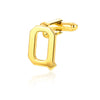 Wholesale Minimalist Men's Stainless Steel Clothing Cufflinks With Letters And Electroplating