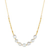 Wholesale Minimalist Natural Geometric Silver S925 Sterling Silver Cultured Freshwater Pearl Necklace With Electroplating
