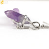 Wholesale Minimalist Natural Stone And Copper Accessories Hexagonal Prism Bullet Pendant Earrings