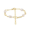 Wholesale Minimalist Natural Women's S925 Sterling Silver Baroque Pearl Bracelet With Electroplating And Back Chain Stitching