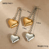 Wholesale Minimalist Niche Ins Wind Women's Stainless Steel 18K Plated Heart Shape Earrings