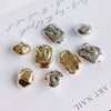 Wholesale Minimalist Plastic And Resin Irregular Shaped Straight Hole Beads Electroplated Handmade Jewelry Accessories