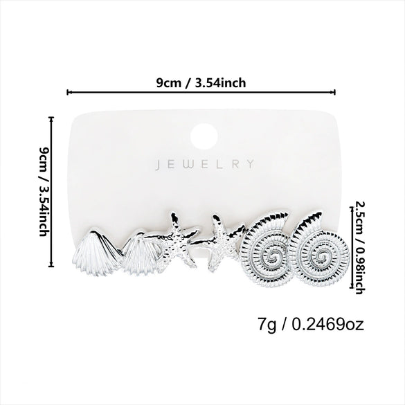 Wholesale Minimalist Plastic Animal Zodiac Electroplated Earrings Set For Women