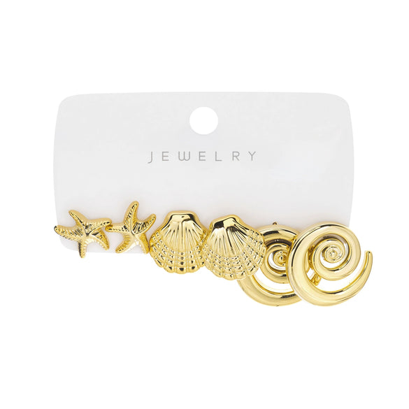 Wholesale Minimalist Plastic Animal Zodiac Electroplated Earrings Set For Women