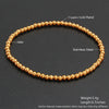 Wholesale Minimalist Retro Geometric Stainless Steel Elastic Beads Electroplating Waterproof Unisex Bracelet Jewelry