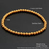 Wholesale Minimalist Retro Geometric Stainless Steel Elastic Beads Electroplating Waterproof Unisex Bracelet Jewelry