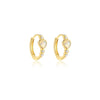 Wholesale Minimalist S925 Sterling Silver Round Zircon Inlaid Electroplated Love Aobao Earring