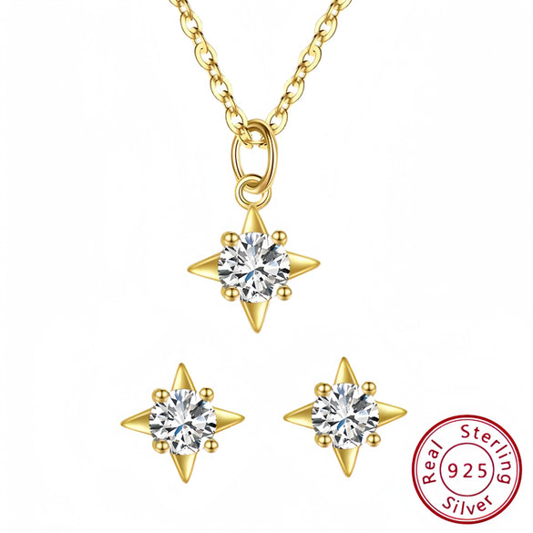 Wholesale Minimalist S925 Sterling Silver Star Shape Necklace For Women