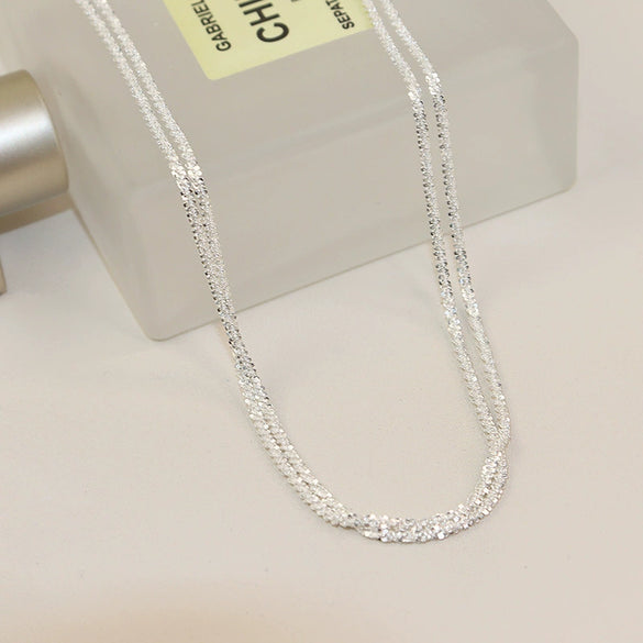 Wholesale Minimalist 925 Silver Cauliflower Snowflake Chain Necklace And Bracelet With Electroplating For Women
