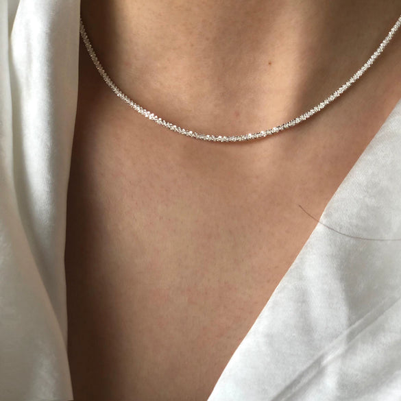 Wholesale Minimalist 925 Silver Cauliflower Snowflake Chain Necklace And Bracelet With Electroplating For Women