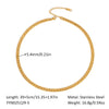 Wholesale Minimalist Simple Basic Titanium Steel Gold Plated Waterproof Jewelry With Geometric Horse Whip Chain Necklace And Bracelet
