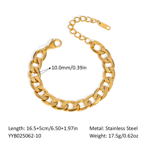 Wholesale Minimalist Simple Basic Titanium Steel Gold Plated Waterproof Jewelry With Geometric Horse Whip Chain Necklace And Bracelet