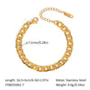 Wholesale Minimalist Simple Basic Titanium Steel Gold Plated Waterproof Jewelry With Geometric Horse Whip Chain Necklace And Bracelet