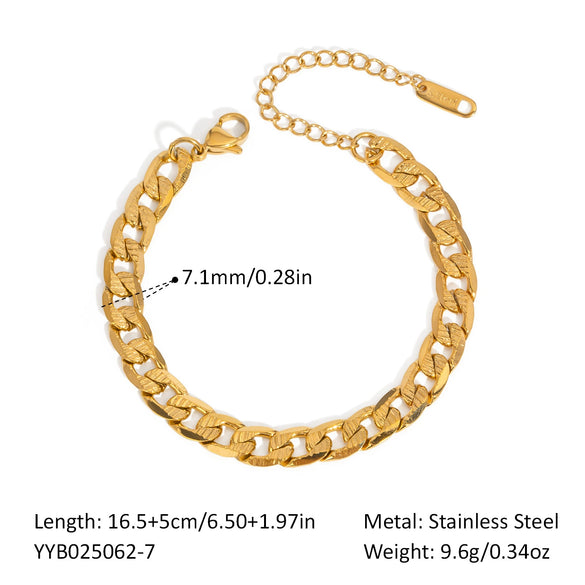 Wholesale Minimalist Simple Basic Titanium Steel Gold Plated Waterproof Jewelry With Geometric Horse Whip Chain Necklace And Bracelet