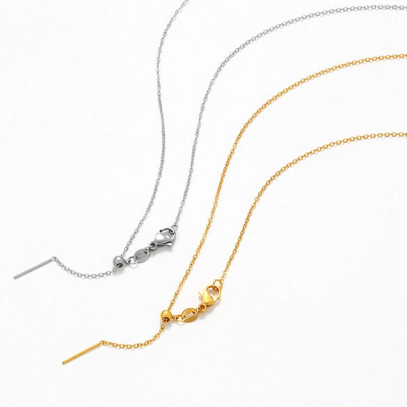 Wholesale Minimalist Stainless Steel And Copper Gold Plated Oshaped Chain Necklace Unisex