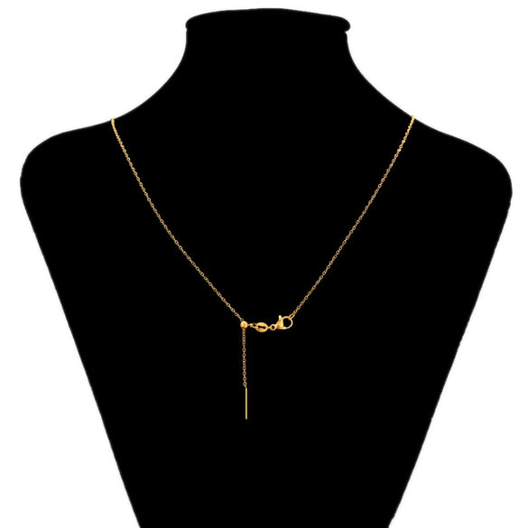 Wholesale Minimalist Stainless Steel And Copper Gold Plated Oshaped Chain Necklace Unisex