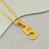 Wholesale Minimalist Stainless Steel And Titanium Steel Necklace With Arabic Digital Pendant And Cross Chain Electroplated For Men And Women