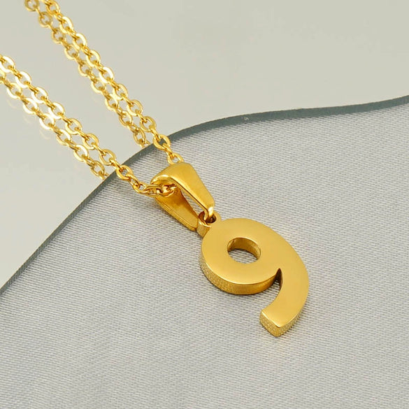 Wholesale Minimalist Stainless Steel And Titanium Steel Necklace With Arabic Digital Pendant And Cross Chain Electroplated For Men And Women