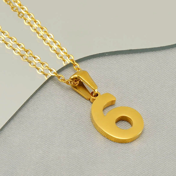 Wholesale Minimalist Stainless Steel And Titanium Steel Necklace With Arabic Digital Pendant And Cross Chain Electroplated For Men And Women