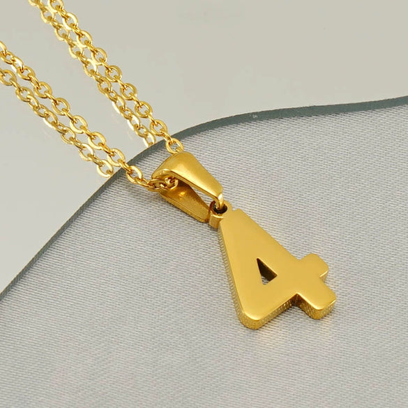 Wholesale Minimalist Stainless Steel And Titanium Steel Necklace With Arabic Digital Pendant And Cross Chain Electroplated For Men And Women