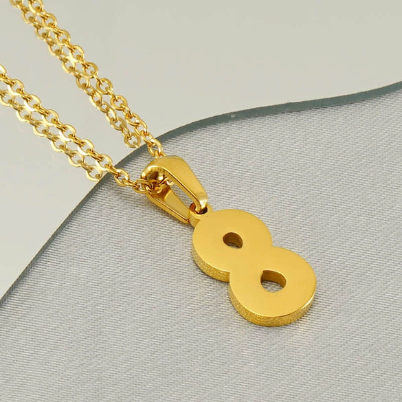 Wholesale Minimalist Stainless Steel And Titanium Steel Necklace With Arabic Digital Pendant And Cross Chain Electroplated For Men And Women
