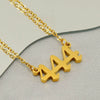 Wholesale Minimalist Stainless Steel And Titanium Steel Necklace With Letters Numbers Text Pattern And Cross Chain Electroplated