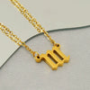 Wholesale Minimalist Stainless Steel And Titanium Steel Necklace With Letters Numbers Text Pattern And Cross Chain Electroplated