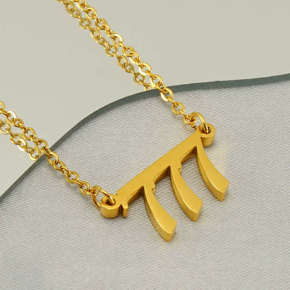 Wholesale Minimalist Stainless Steel And Titanium Steel Necklace With Letters Numbers Text Pattern And Cross Chain Electroplated