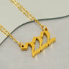 Wholesale Minimalist Stainless Steel And Titanium Steel Necklace With Letters Numbers Text Pattern And Cross Chain Electroplated