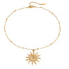 Wholesale Minimalist Stainless Steel Geometric Hammered Spiral Sun Pendant Necklace With 18K Gold Electroplated Design For Women