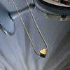 Wholesale Minimalist Stainless Steel Geometric Heart Pendant Necklace Handmade O Word Chain Unisex