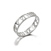 Wholesale Minimalist Stainless Steel Hollow Heart Shape Geometric Unisex Ring With Electroplating