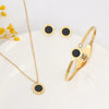 Wholesale Minimalist Stainless Steel Jewelry Set With Cross Crown And Roman Numerals Earrings Necklace And Bracelet For Women