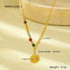 Wholesale Minimalist Stainless Steel 18K Gold Plated Sun Pendant Necklace For Women